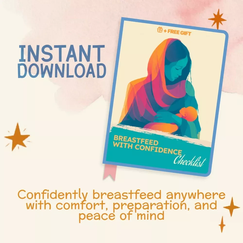 Breastfeed with Confidence: Checklist | Digital Download | New Mom Resource | Printable Guide with Tips for Breastfeeding in Public | Breastfeeding Support Tool