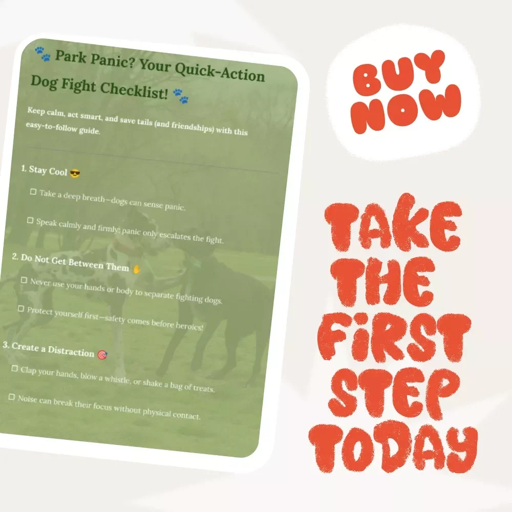 Park Panic? Your Quick-Action Dog Fight Checklist! A Must-Have Guide for Dog Owners in Emergencies
