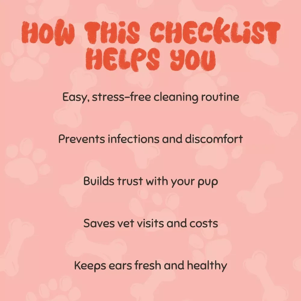Sparkling Ears: The Ultimate Dog Ear Cleaning Checklist | How to Clean Dog Ears Safely | Printable Pet Care Guide for Healthy, Happy Pups
