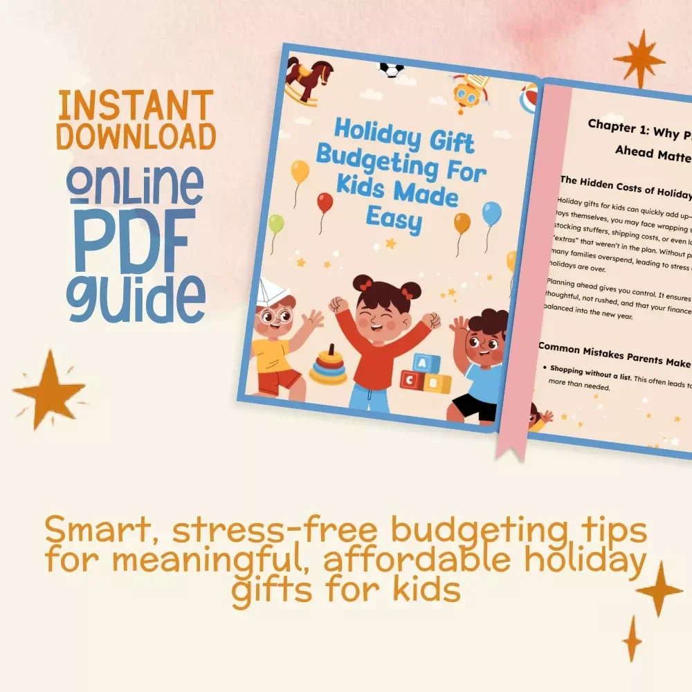 Holiday Gift Budgeting for Kids Made Easy | Printable Guide for Parents | How to Budget for Holiday Gifts for Kids | Smart Family Christmas Planning eBook