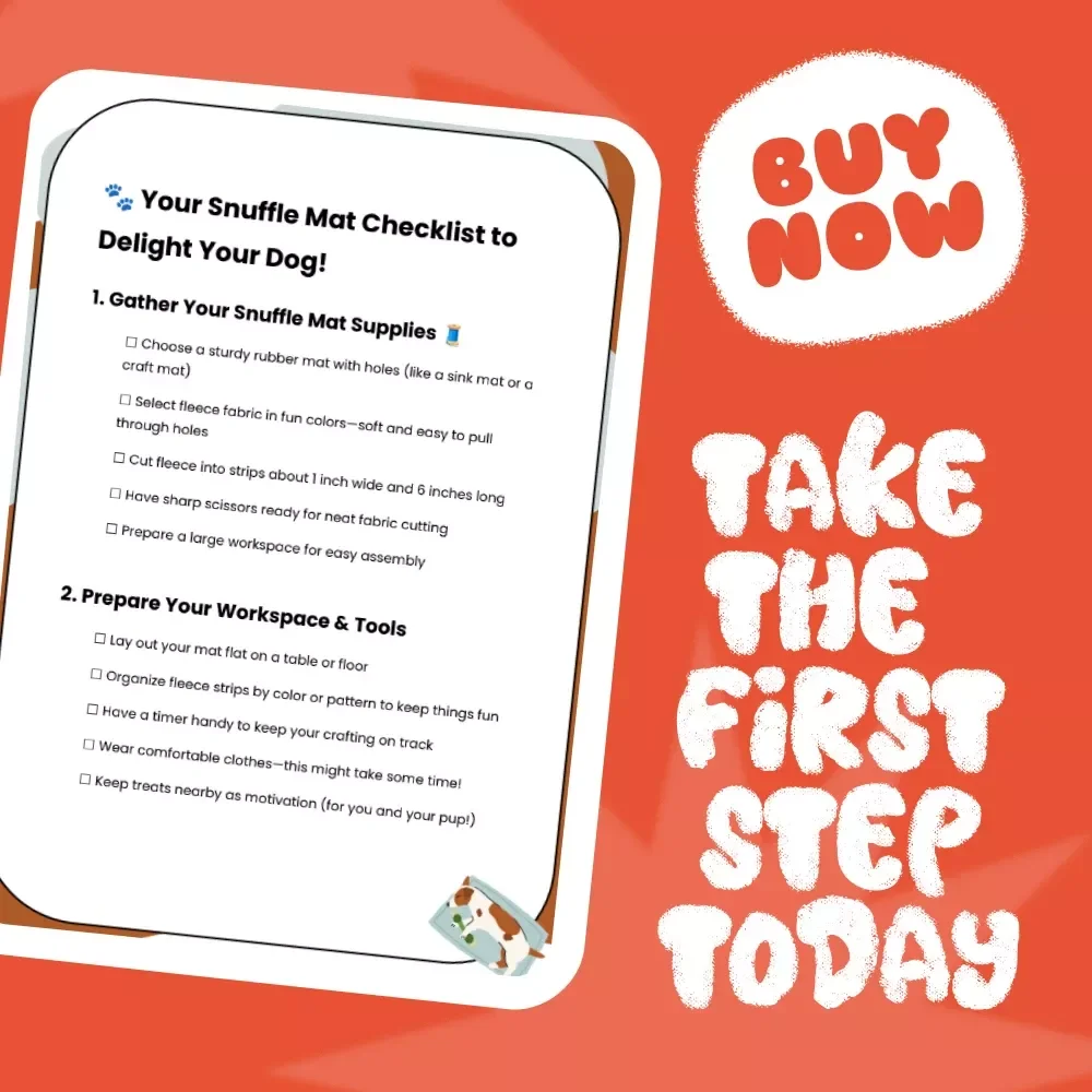 Your Snuffle Mat Checklist to Delight Your Dog | DIY Pet Enrichment Guide for How to Make a Homemade Snuffle Mat | Printable Craft & Training Resource for Dog Lovers