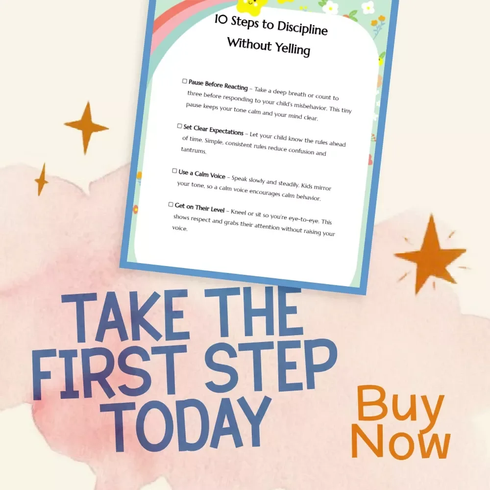 10 Steps to Discipline Without Yelling Checklist | Positive Parenting Guide to Calm & Effective Discipline