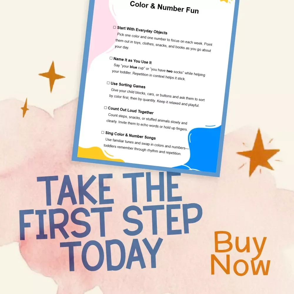 Color & Number Fun Checklist | How to Teach Toddler Colors and Numbers Through Playful Daily Routines