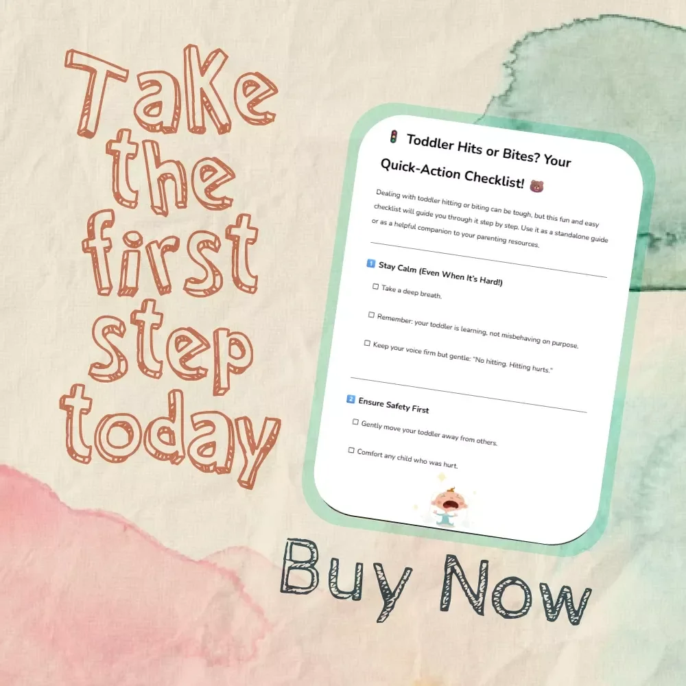 Toddler Hits or Bites? Your Quick-Action Checklist! | Parenting Guide, Positive Discipline, Gentle Parenting eBook Download