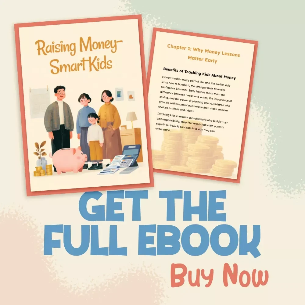 Raising Money-Smart Kids | eBook for Parents | Tips for Teaching Kids About Money | Printable Digital Download for Family Financial Education & Lifelong Money Habits
