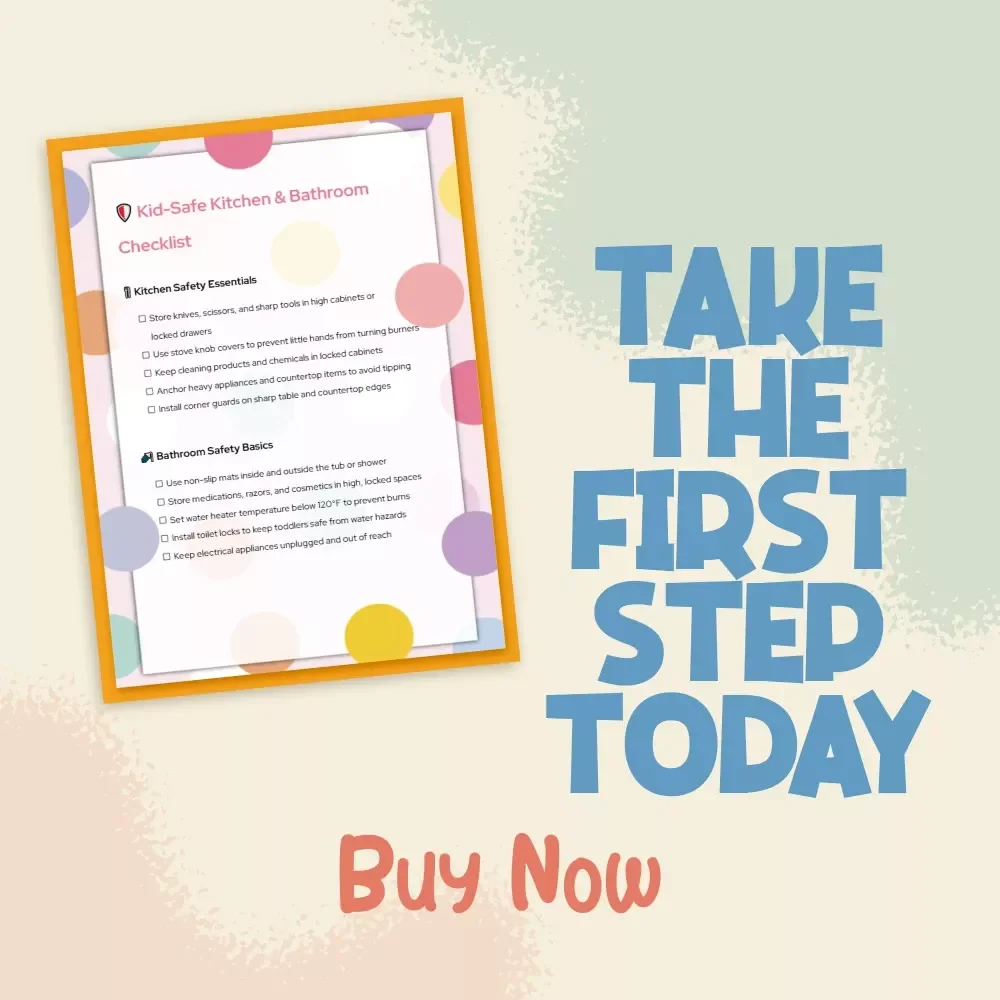 Kid-Safe Kitchen & Bathroom Checklist | Digital Download | Home Safety Guide for Parents | Tips for Childproofing Kitchen and Bathroom | Printable Family Safety Planner