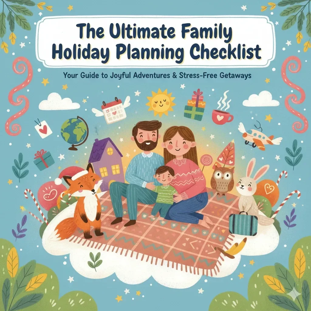 The Ultimate Family Holiday Planning Checklist | Best Way to Plan Family Holiday with Kids | Digital Download Travel Guide & Printable Planner for Families