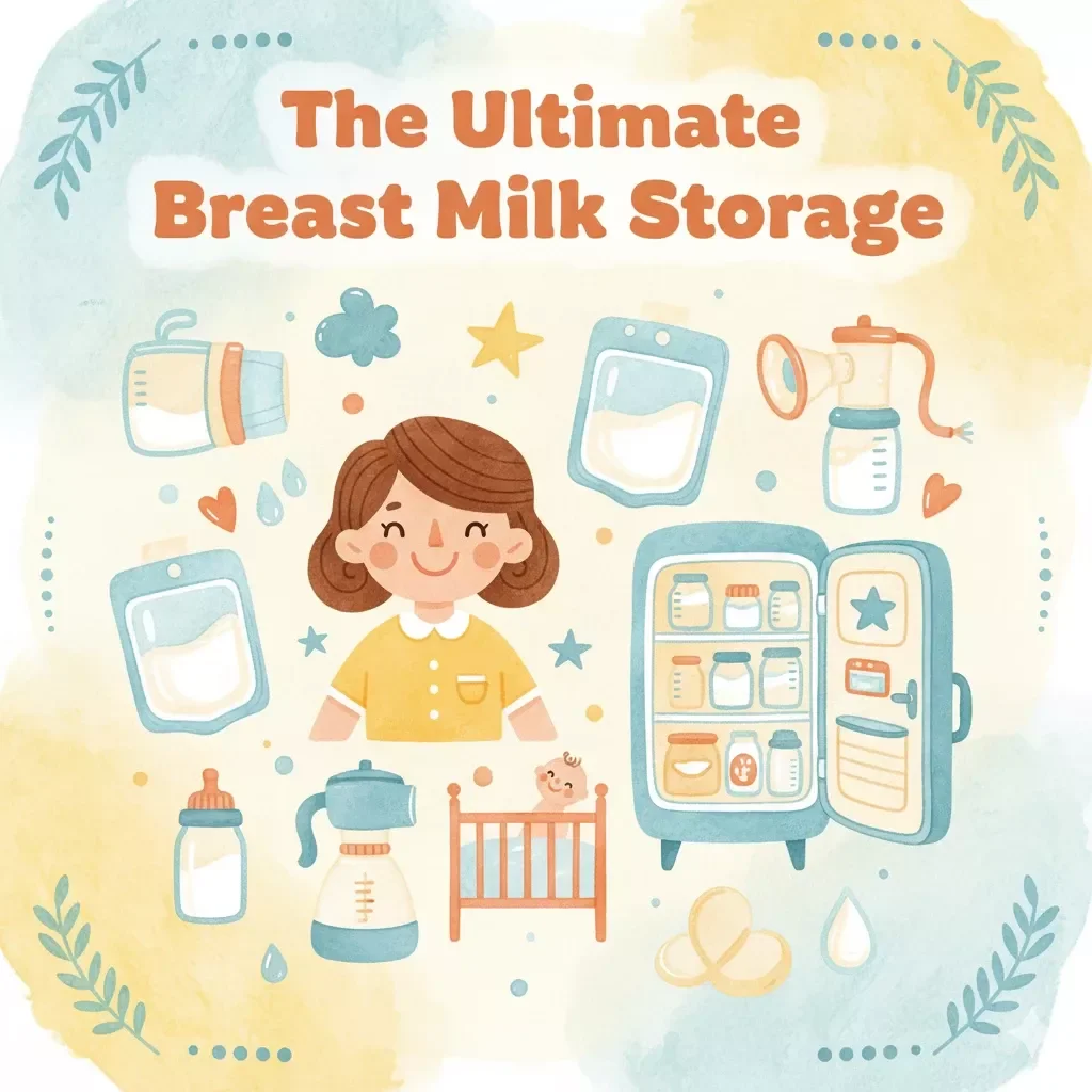 The Ultimate Breast Milk Storage Checklist | Printable Digital Download Guide, eBook & New Mom Pumping Organizer | Breastfeeding Storage System & Baby Feeding Planner