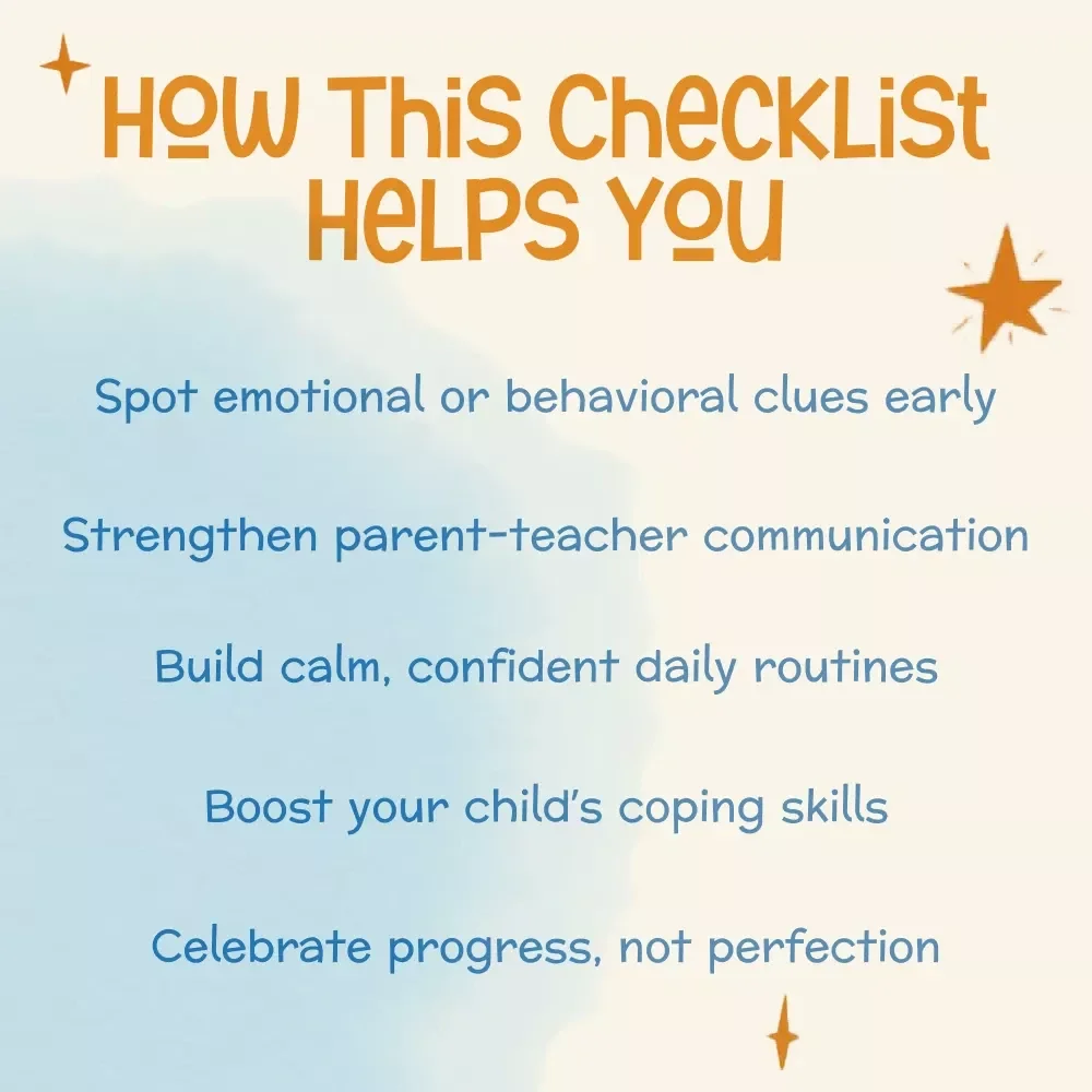 When Kindergarten Feels Tough | Printable Parent Checklist for What to Do When Child Struggles in Kindergarten | Gentle Strategies for Emotional & Academic Support