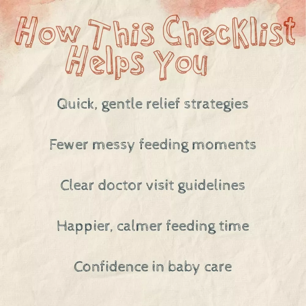 Why Babies Spit Up (and What You Can Do) | Printable Baby Spit-Up Checklist for New Parents | Digital Download Guide | why does baby spit up after every feeding