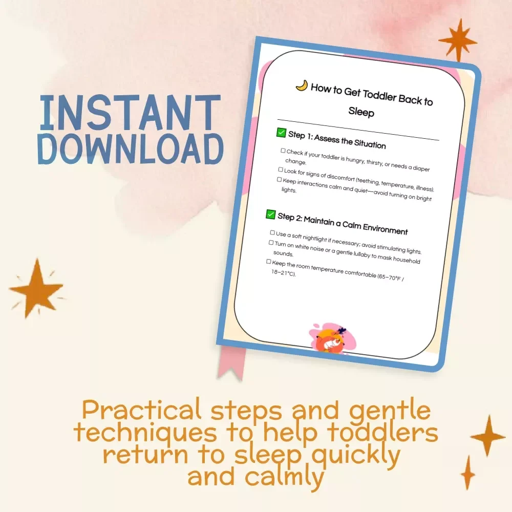 How to Get Toddler Back to Sleep – Quick & Gentle Nighttime Solutions | Printable Checklist for Parents
