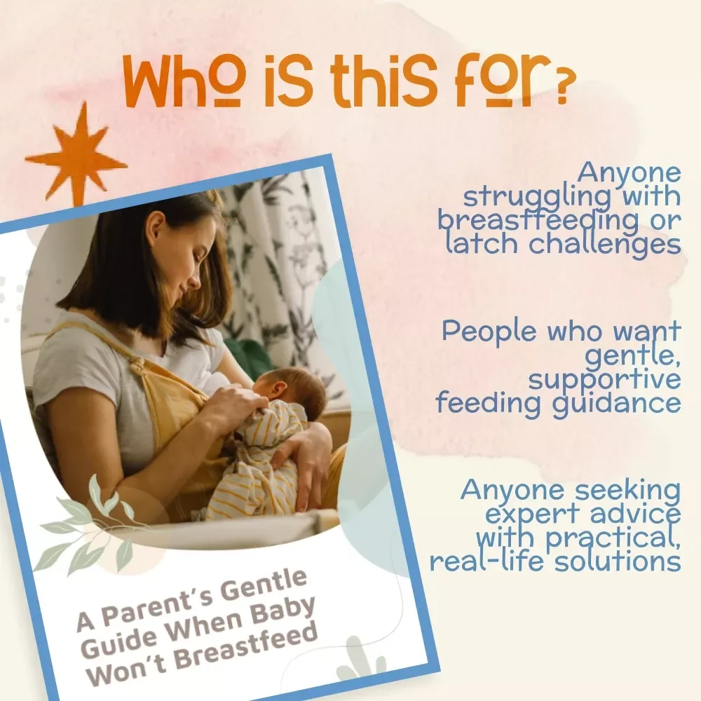 A Parent’s Gentle Guide When Baby Won’t Breastfeed | Digital Download eBook for Latch Challenges, Breastfeeding Support, New Mom Help, Nursing Tips, and Baby Feeding Solutions