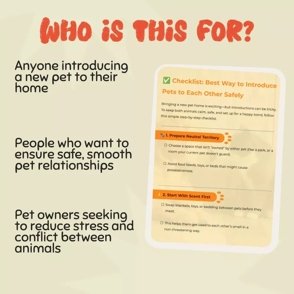 Checklist: Best Way to Introduce Pets to Each Other Safely – Step-by-Step Guide for a Smooth and Happy Introduction