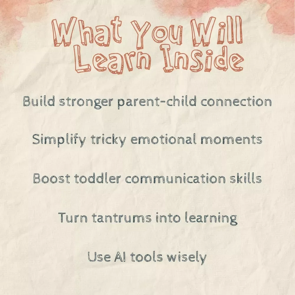 A Parent’s Guide to Talking to Toddlers About Emotions | eBook for Parents | How to Talk to Toddlers About Feelings | Emotional Development Guide for Moms & Dads | Digital Download