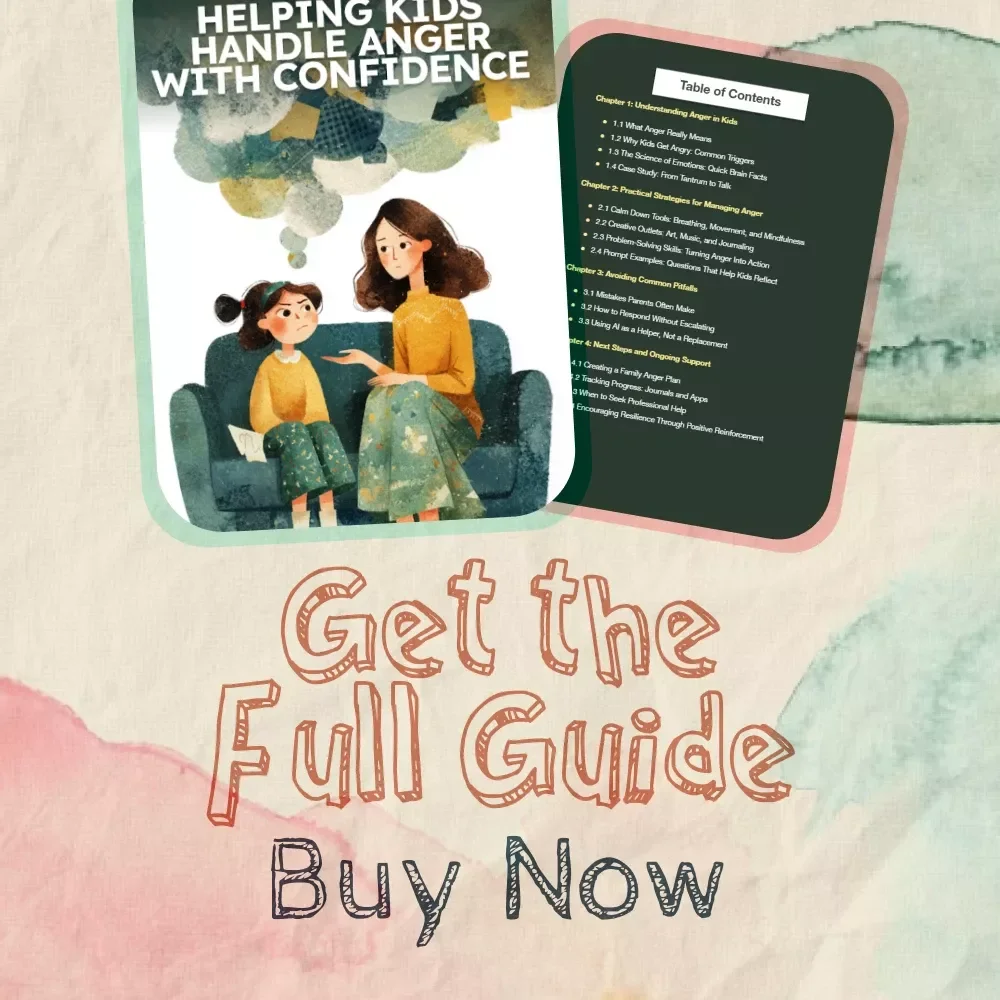 Helping Kids Handle Anger with Confidence Guide | Digital Download with Tips for Helping Kids Handle Anger, Strategies, and Family Support