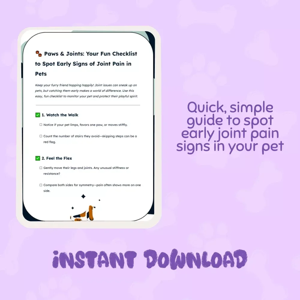 Paws & Joints: Your Fun Checklist to Spot Early Signs of Joint Pain in Pets