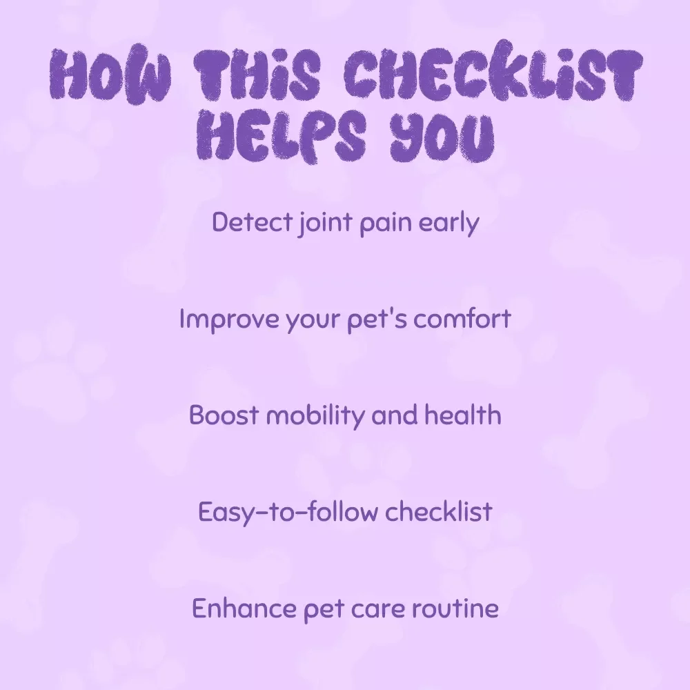 Paws & Joints: Your Fun Checklist to Spot Early Signs of Joint Pain in Pets