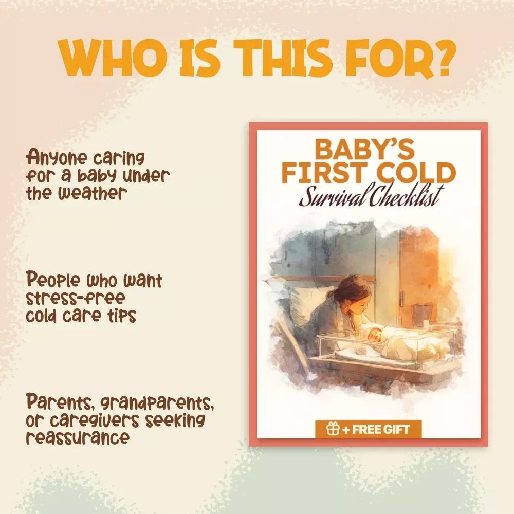 Baby’s First Cold Survival Checklist: Keep Calm & Cuddle On | Printable Digital Download | How to Handle Baby’s First Cold Guide for Parents