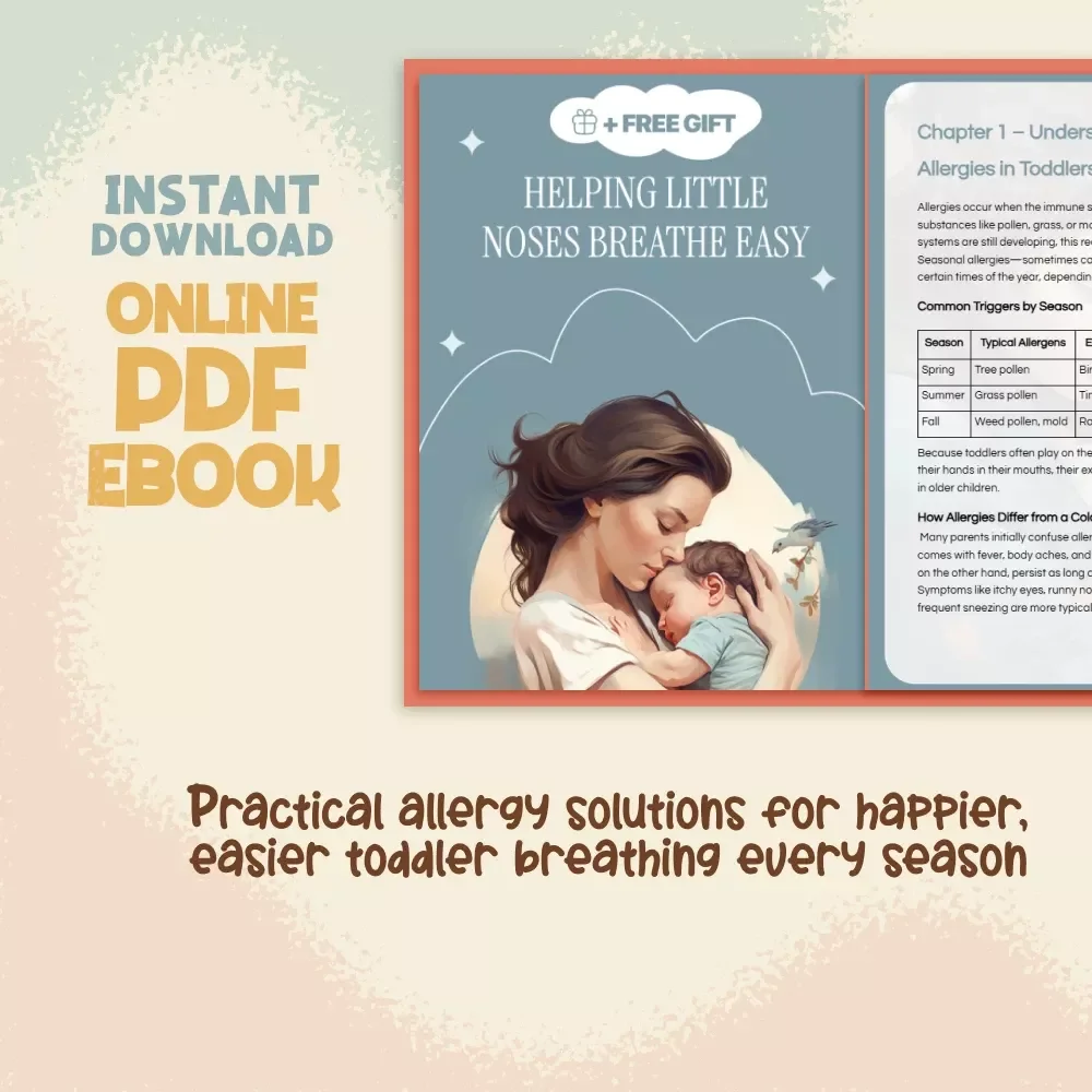 Helping Little Noses Breathe Easy | eBook Guide for Parents on How to Handle Seasonal Allergies in Toddlers | Digital Download Allergy Relief Handbook