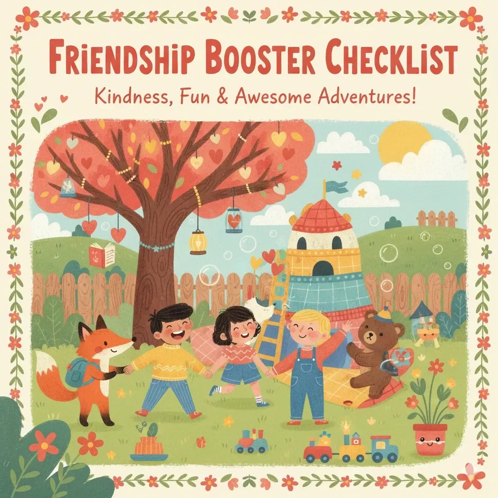 Friendship Booster Checklist: Help Your Child Make Friends with Ease | Digital Download Guide with Tips for Helping Child Make Friends, Social Skills, and Confidence Building
