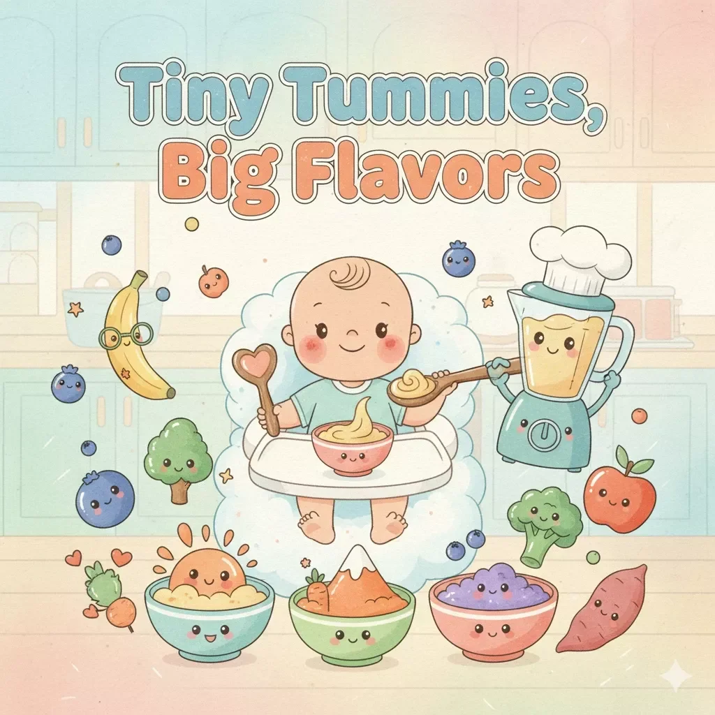Tiny Tummies, Big Flavors | How to Make Homemade Baby Food Guide | Digital Download for Parents | Step-by-Step eBook for Nutritious Baby Meals