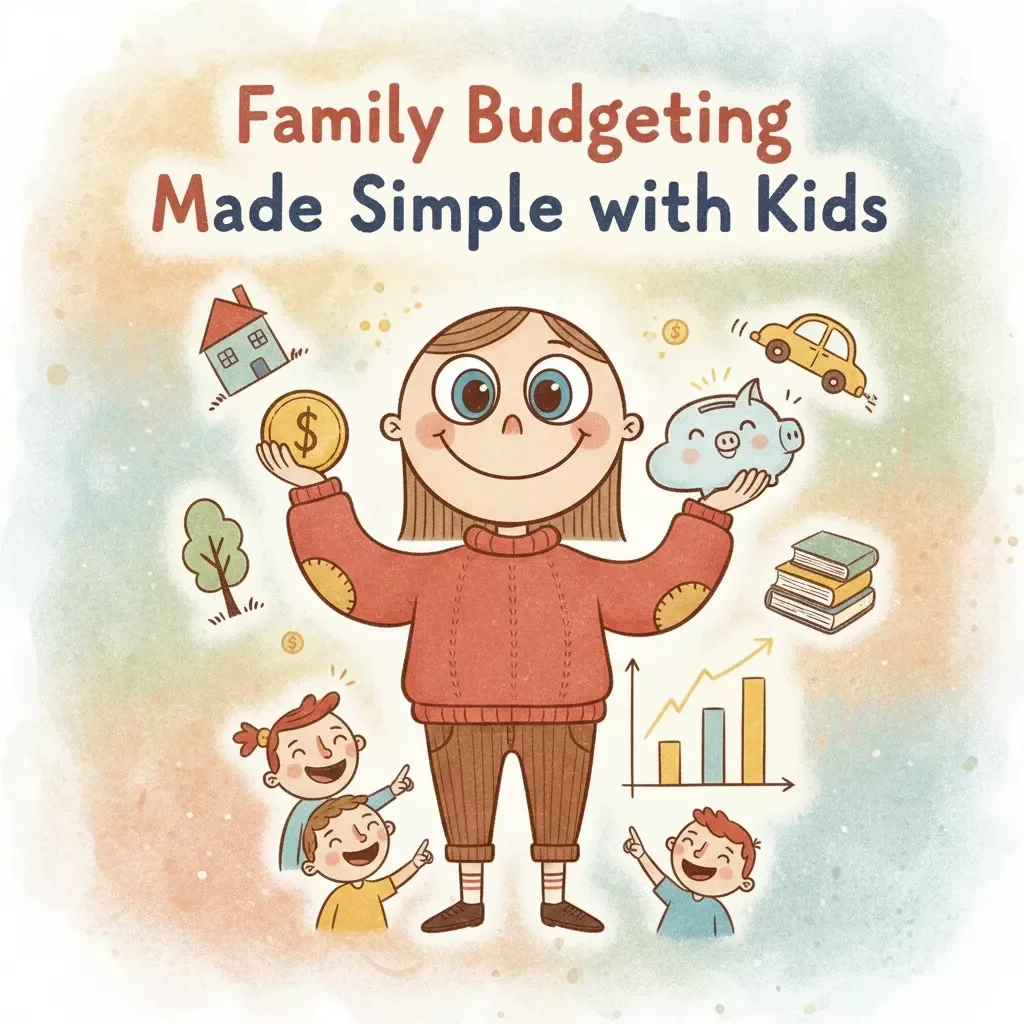 Family Budgeting Made Simple with Kids | Printable Digital Download eBook | Teaching Kids About Money, Allowance, Saving & Budgeting Guide for Parents