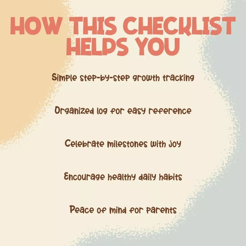 Your Fun & Simple Baby Growth Tracker Checklist | Printable Digital Download for Parents | How to Track Baby’s Growth at Home Easily