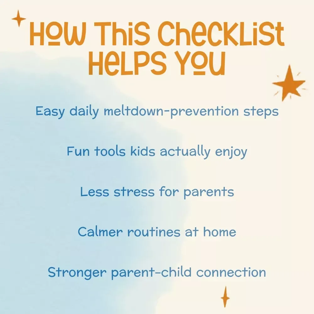 The Kids’ Meltdown Prevention Checklist! | Printable Parenting Guide | Best Ways to Prevent Meltdowns for Toddlers & Kids