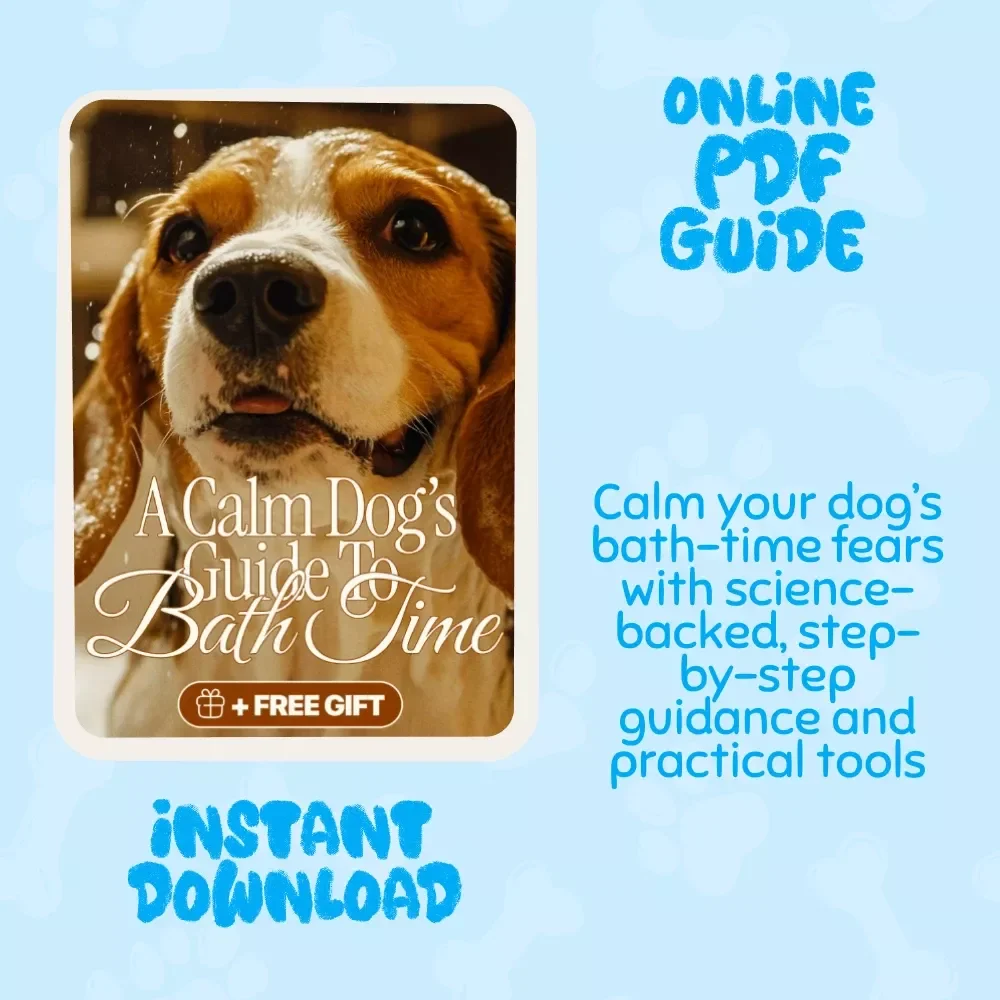 Splish, Splash, No Fear: A Calm Dog’s Guide to Bath Time | Digital Dog Bath Guide for Pet Owners | What to Do When Your Dog Hates Baths | Printable Pet Anxiety eBook & Checklist