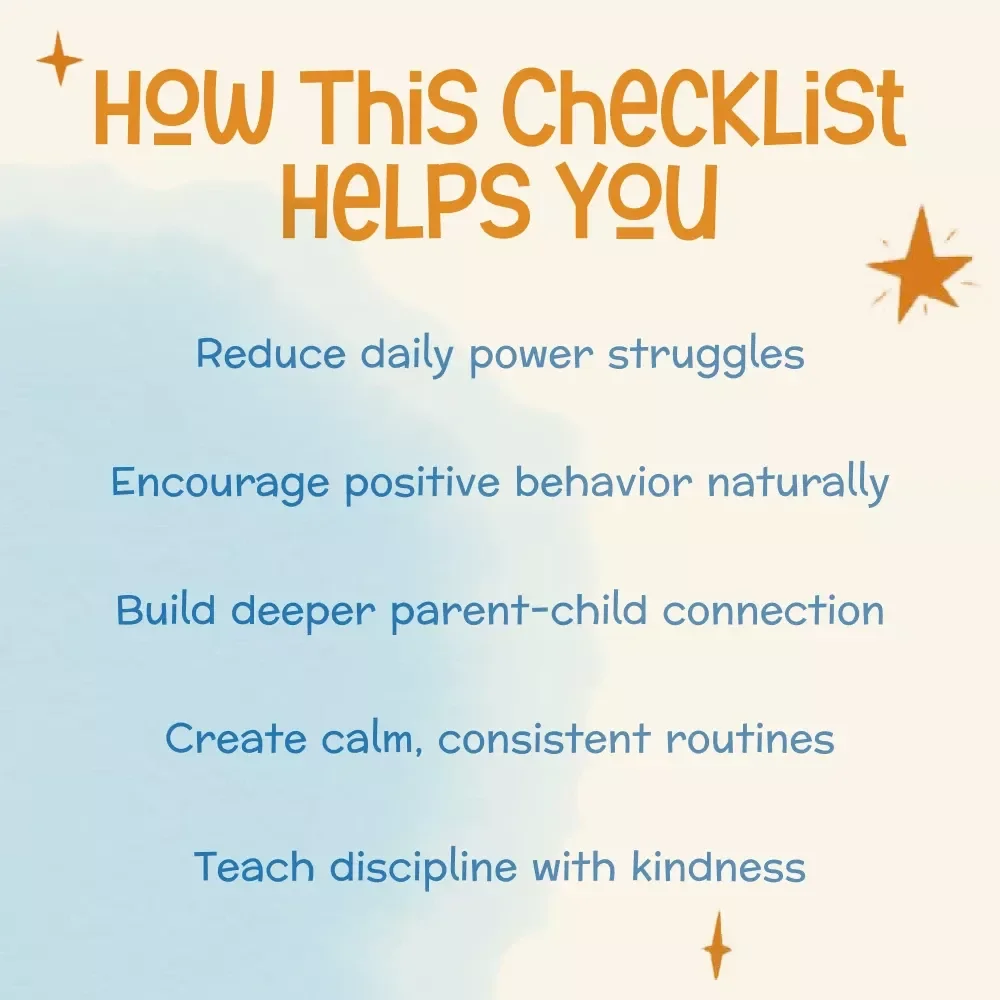 10 Steps to Discipline Without Yelling Checklist | Positive Parenting Guide to Calm & Effective Discipline