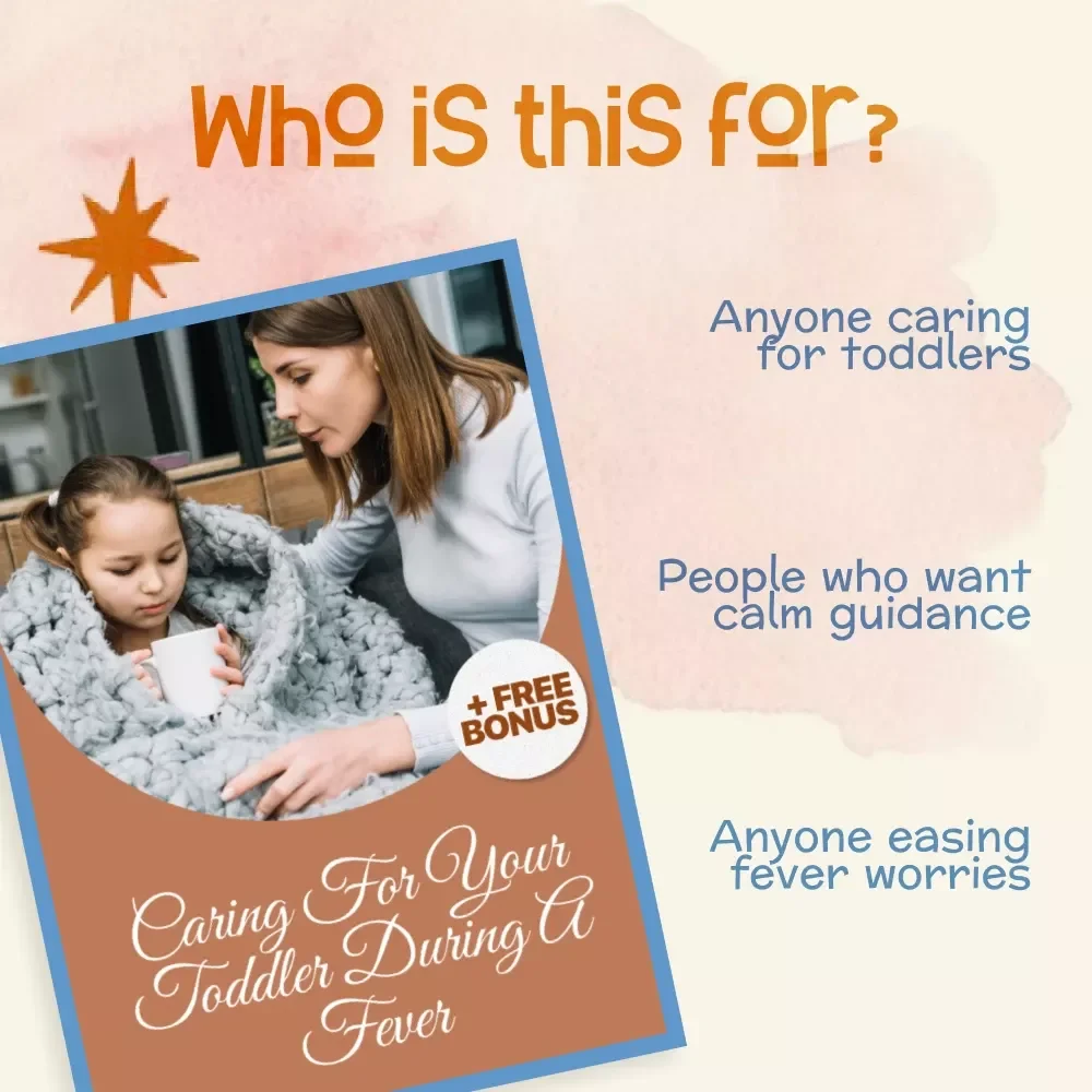 Caring for Your Toddler During a Fever | Gentle Parenting Guide for Natural Comfort | Best Way to Manage Toddler Fever Without Meds | Printable Digital Download