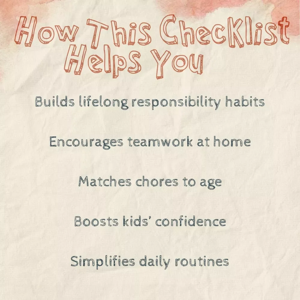 Kids Chore Readiness Checklist | Printable Chore Chart for Children | Age-Appropriate Chores Guide | Digital Download eBook for Parents