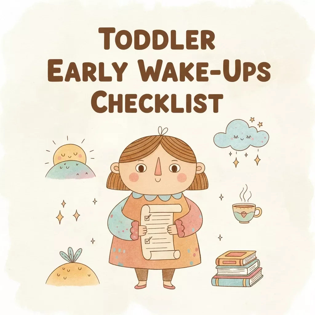 Toddler Early Wake-Ups Checklist | Digital Download Guide for Parents Asking “Why Is My Toddler Waking Up Too Early?”