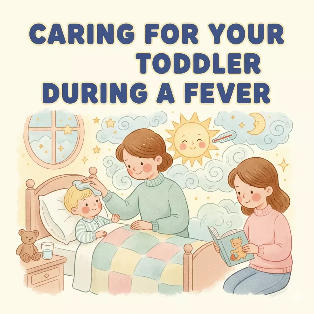 Caring for Your Toddler During a Fever | Gentle Parenting Guide for Natural Comfort | Best Way to Manage Toddler Fever Without Meds | Printable Digital Download