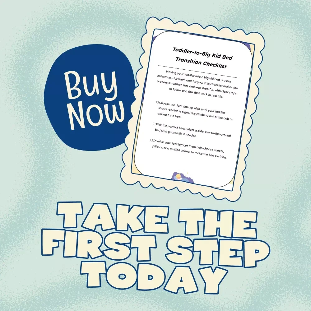 Toddler-to-Big Kid Bed Transition Checklist | Printable Guide with Tips for Transitioning Toddler to Big Kid Bed