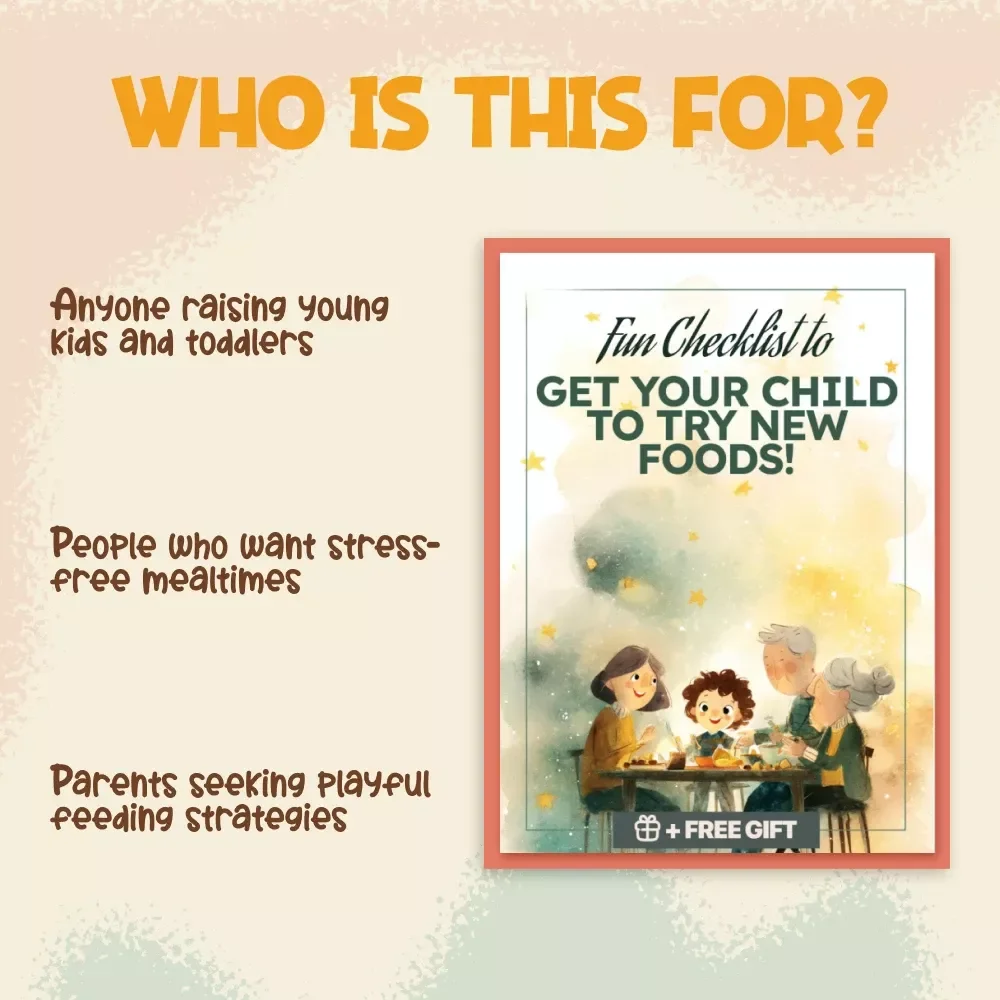 Fun Checklist to Get Your Child to Try New Foods! | Tips for Getting Child to Try New Foods | Printable Kids Mealtime Guide