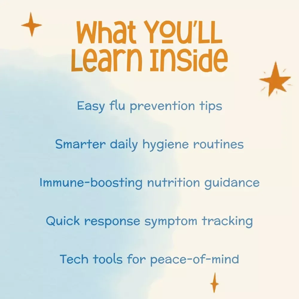 Keeping Kids Healthy Through Flu Season | How to Protect Kids During Flu Season | Printable Digital eBook Guide for Parents | Child Wellness & Immunity Tips