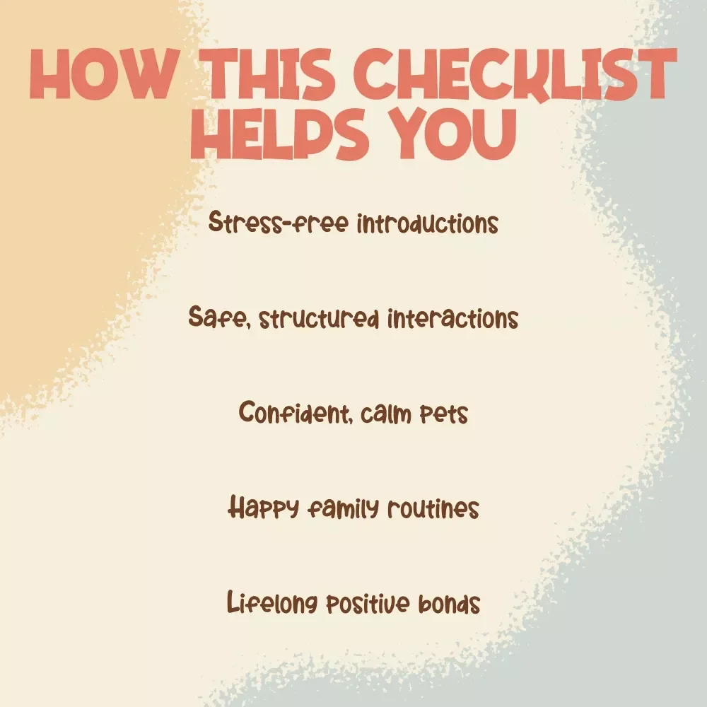 Introducing Your Baby to Pets | Printable Checklist | Best Way to Introduce Baby to Pets | Gentle Pet & Baby Introduction Guide | Newborn Meets Pets Tips