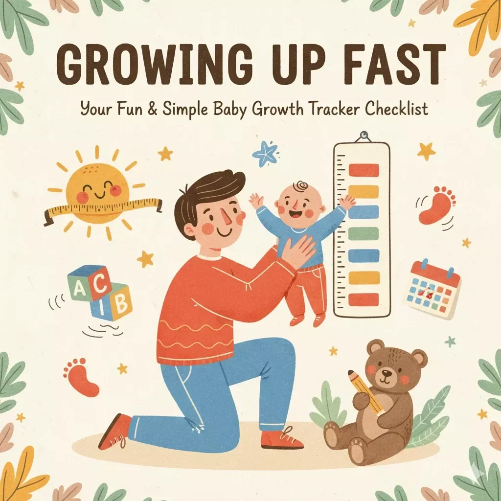 Your Fun & Simple Baby Growth Tracker Checklist | Printable Digital Download for Parents | How to Track Baby’s Growth at Home Easily