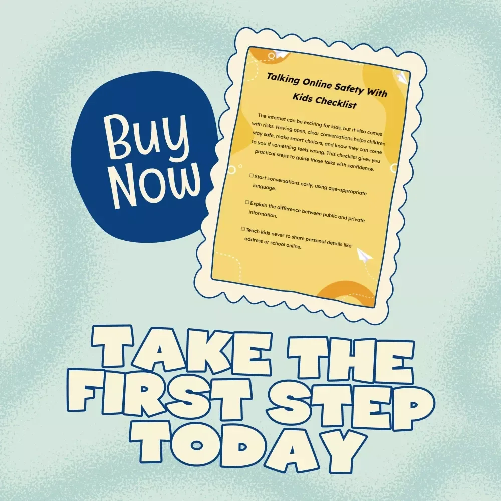 Talking Online Safety With Kids Checklist | Digital Download Printable Guide for Parents | eBook, Child Internet Safety Rules & Family Conversation Tips