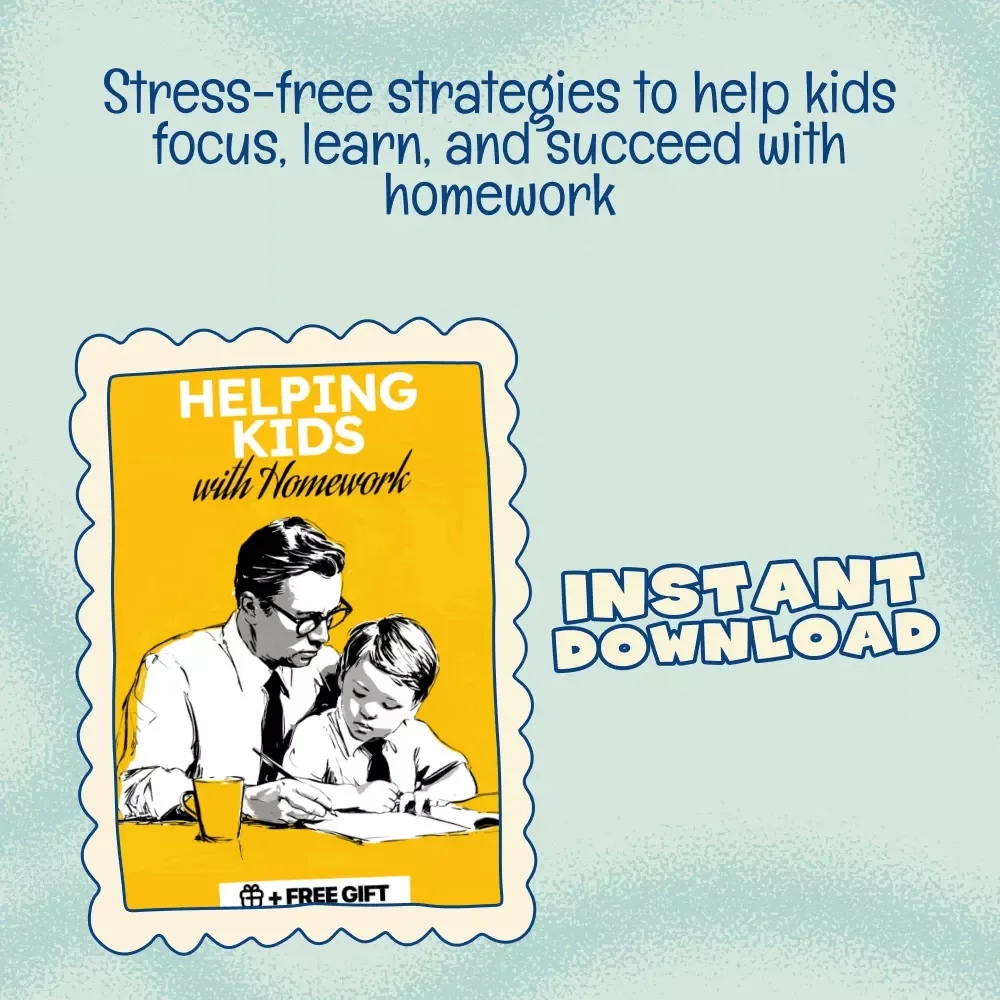 Helping Kids with Homework | Digital Download Guide for Parents | Structured Homework Routine, AI Learning Support, Checklists & eBook for Stress-Free Study Time