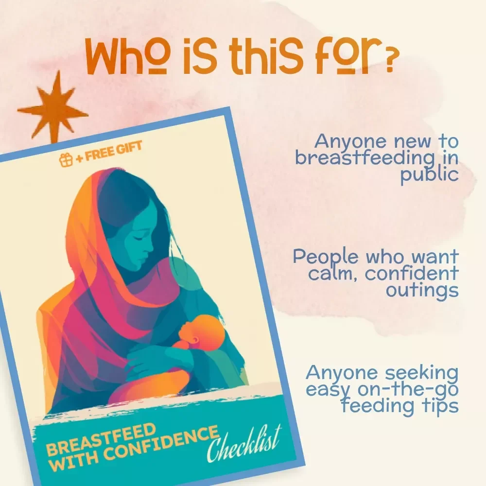 Breastfeed with Confidence: Checklist | Digital Download | New Mom Resource | Printable Guide with Tips for Breastfeeding in Public | Breastfeeding Support Tool