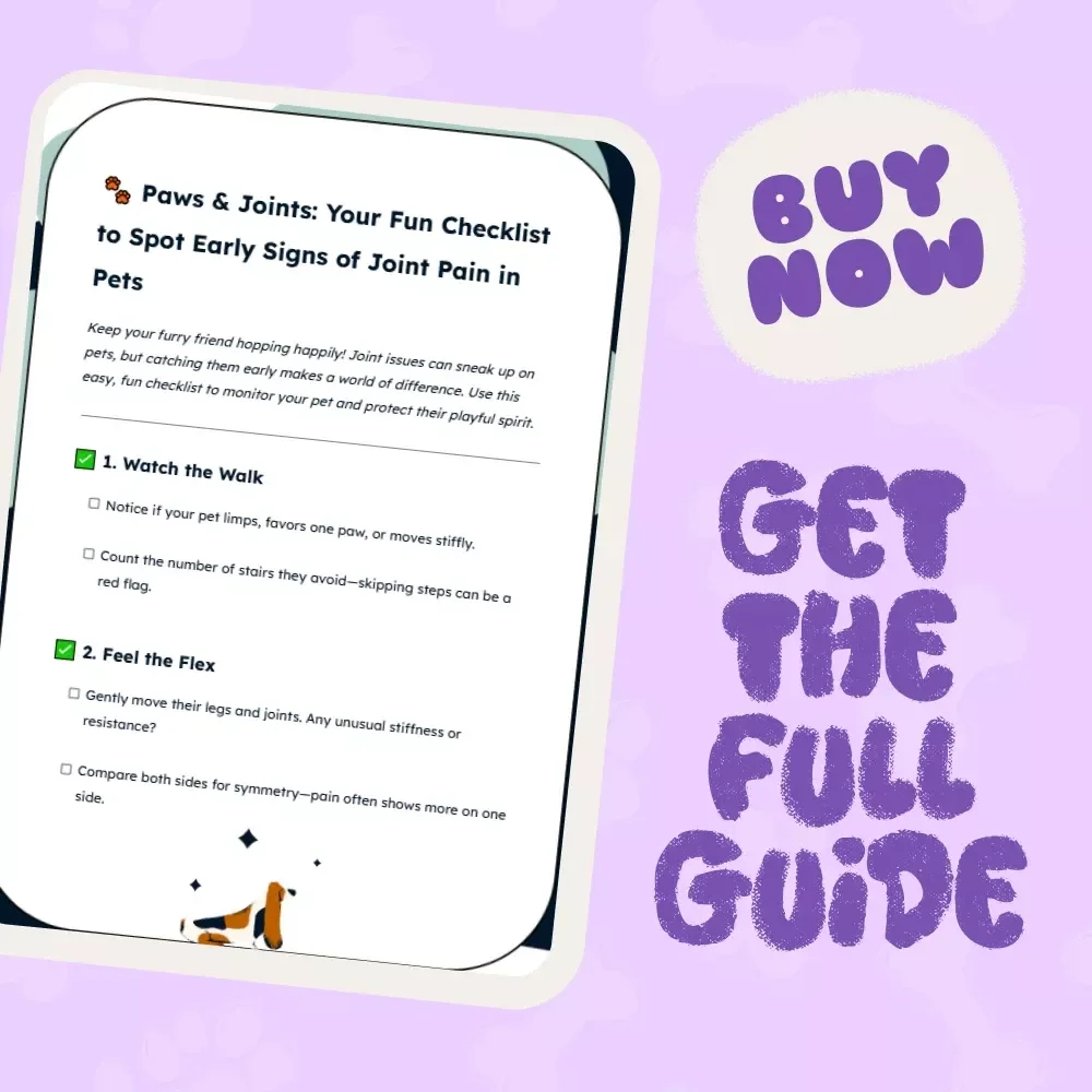 Paws & Joints: Your Fun Checklist to Spot Early Signs of Joint Pain in Pets