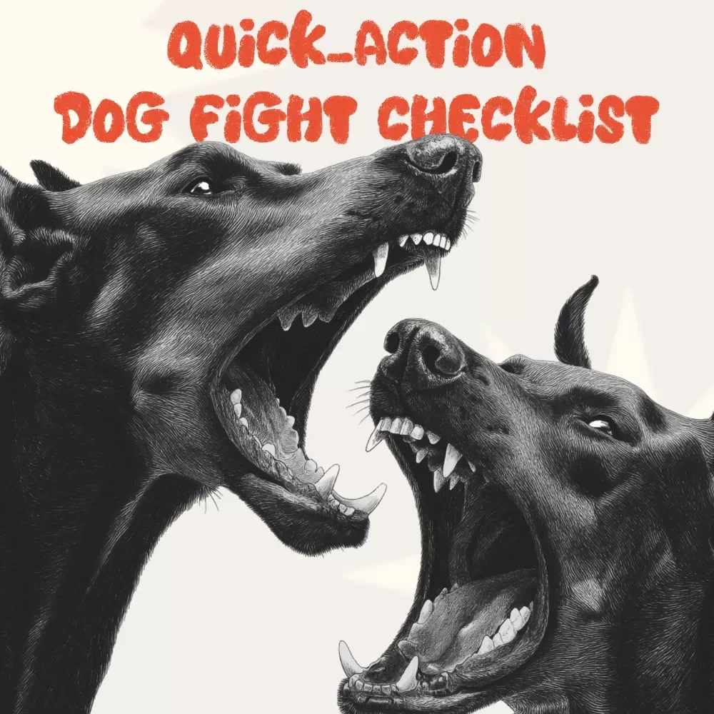 Park Panic? Your Quick-Action Dog Fight Checklist! A Must-Have Guide for Dog Owners in Emergencies