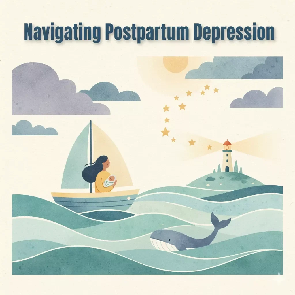A Compassionate Guide to Navigating Postpartum Depression | Digital Self-Help eBook for Moms | Gentle Support, Daily Strategies, and Practical Help When You’re Wondering What to Do When Feeling Postpartum Depression