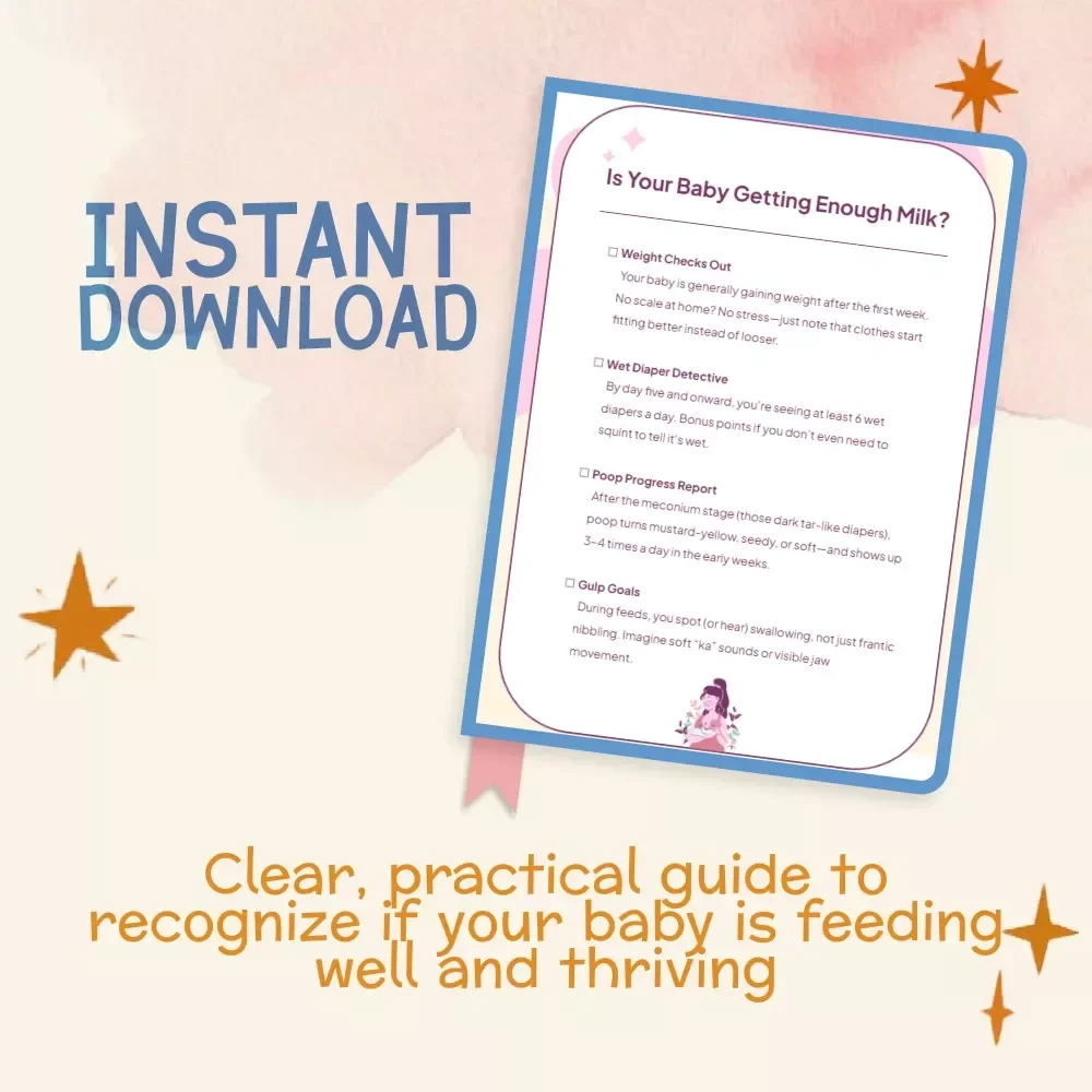 Is Your Baby Getting Enough Milk | Newborn Breastfeeding Guide | Digital Download | eBook for New Moms | Breastfeeding Checklist for Baby Feeding Cues & Milk Supply Confidence