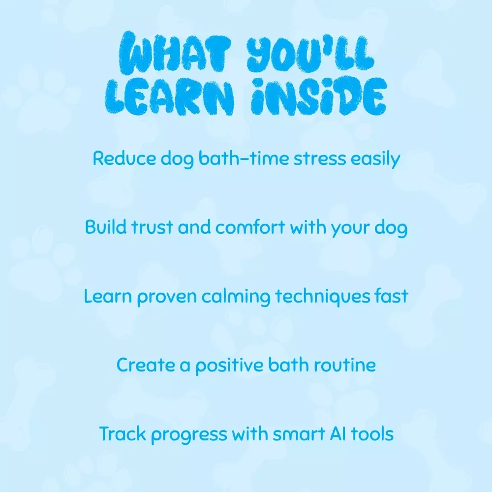 Splish, Splash, No Fear: A Calm Dog’s Guide to Bath Time | Digital Dog Bath Guide for Pet Owners | What to Do When Your Dog Hates Baths | Printable Pet Anxiety eBook & Checklist