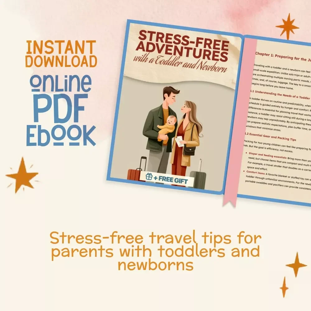 Stress-Free Adventures with a Toddler and Newborn | Travel Guide eBook | Best Way to Travel with Toddler and Newborn | Family Travel Tips and Checklists