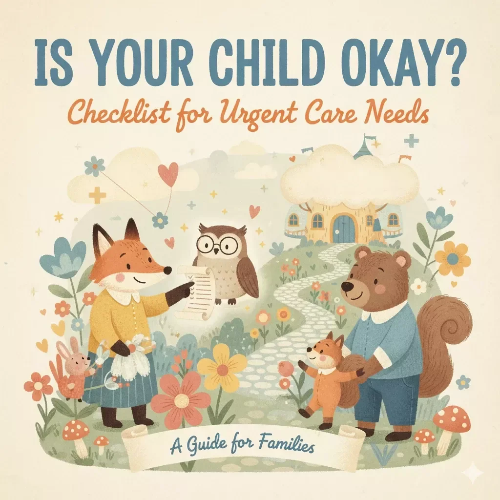 Is Your Child Okay? Checklist for Urgent Care Needs | Printable Pediatric Emergency Guide | How to Know If Child Needs Urgent Care | Digital Download for Parents
