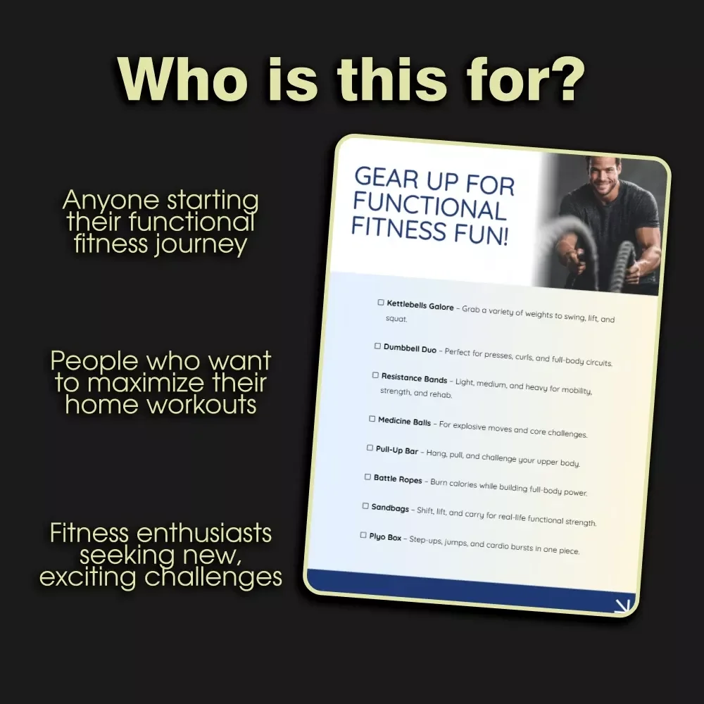 Gear Up for Functional Fitness Fun! | Your Ultimate Functional Fitness Training Equipment Checklist Digital Download